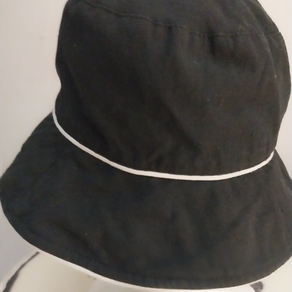Black Cotton Sun Hat | Size OS - Picture 3 of 5